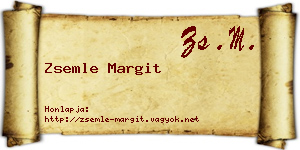 Zsemle Margit névjegykártya
